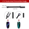 Dual-head cat eye nail magnet CT-07 for versatile 3D magnetic manicure effects - CT-07 Double Head Thick Black Handle