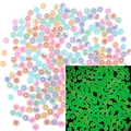 Luminous acrylic heart beads in mixed pastel colors for DIY jewelry making and crafts - Star Moon Glow Translucent & Colorful