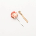 Single handmade orange-pink gradient paper flower with flexible wire stem for gift decor - Red Carnation Artificial Flower + Sticker