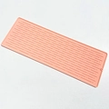 Rectangular pink silicone drying mat with textured stripes and a built-in hanging hole - Large (40.5x14.5cm) / Sakura Pink