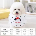 Polka dot pet recovery collar size chart for small and large dogs in white and black - S / Red and White Puppy Style