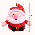 Plush Santa Claus doll 20cm height with Merry Christmas hat for flower bouquets - Plush Santa Claus
