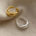 Minimalistische breite 925 Silberringe in Gold und Silber mit kühnem Bogendesign - Einstellbar Offen / Gold