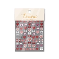 Adesivi per unghie con cuori rossi e fiocchi per una decorazione manicure dolce e bella - Cuore Rosso Romantico (to1204)