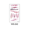 Waterproof Halloween temporary tattoo sticker with realistic wound and scar design WS-242 - Red Black Wound (WS242)
