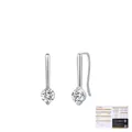 Pendientes de plata con moissanita de seis garras y certificado de calidad GRA - Plata 925 / Plateado