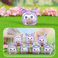 Translucent purple Kuromi Daruma figure blind box set with lucky Chinese character details - Random / Daruma Blessing Series-Random 1PC