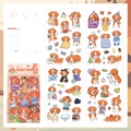 Lot de 4 autocollants imperméables en PET avec de jolies illustrations de chiots - Cavalier King Charles Intelligent