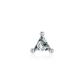 Orecchino a perno singolo triangolo in argento 925 con zircone e incastonatura a 3 griffe - Forma Triangolare - Argento (RHE963S)