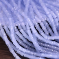 Translucent light blue bamboo-shaped glass beads for DIY bracelet and jewelry making - 6x12mm Sea Blue (1Pc)