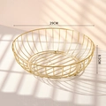 Panier à fruits rond doré en fil métallique, diamètre 29cm au design minimaliste chic - Grand (29x8.5cm) / Doré