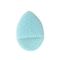 Blue teardrop-shaped porous konjac face sponge for deep cleaning and exfoliation - Light Blue