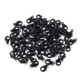 Zinc alloy lobster clasps in black finish for jewelry making DIY accessory 50 pieces - Swim Black