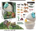 Unicorn egg storage box with realistic wild animal figures and landscape accessories - 20 Pcs Forest Animal Model Eggs