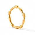 Elegant gold heart ring with minimalist arch design made of non-fading stainless steel - US 8 / Heart Style (KBJ212)