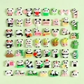 DIY cartoon resin panda charms for jewelry making and clog decoration variety pack - Panda Theme Series Random Mix