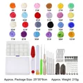Set per l'infeltrimento ad ago fai-da-te con 24 fibre di lana e strumenti base - 24 Colori 3g Lana + Borsa per Attrezzi