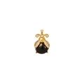 Charming gold ladybug pendant with black gemstone body and sparkling crystal wings - Beetle Ladybug Pendant