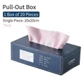 Pink microfiber dish cloths in blue dispenser box, 20 pieces pack, size 20x20cm - 20 Sheets (20*20cm) / (Neutral Packaging) Pink Box