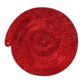 Holographic red glitter PVC spiral swirl ornament for wedding and party decorations - Laser Single Spiral-Red (6pcs/pack)