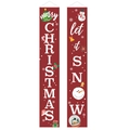 Christmas door banner set with Merry Christmas and Let it Snow festive patterns - XS-06 Red Merry Christmas/Snow