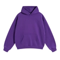 Sweat à capuche oversize violet foncé avec poche kangourou en tissu épais de coton - XS / Hauts / Violet