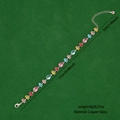 Bracciale in cristallo di zircone colorato con pietre multicolori a goccia e rettangolari - 2# Stile Gemma a Pera e Rettangolo