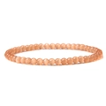 Minimalist 4mm natural stone beaded bracelet with champagne cat's eye effect beads - Yellow Cat's Eye
