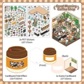 Good Morning Cafe DIY sticker set met PET-stickers en 2.5D achtergrond decoratie - Goedemorgen Café