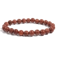 Elegant goldstone beaded bracelet with shimmering reddish-brown round crystal beads - Gold Sandstone / 4mm
