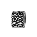 Antique silver plated alloy large hole bead with S-shaped scroll pattern for DIY bracelets - 1pc Infinity Symbol