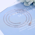 1mm Diameter Cross Chain 45cm Length Rose Gold / 925 Silver