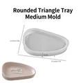 Triangle silicone mold for DIY resin trays with finished round edge product display - Round Triangle Tray - Medium