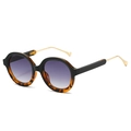 Lunettes de soleil rétro surdimensionnées avec monture écaille et verres dégradés - Monture Écaille Noire Verres Dégradés Gris