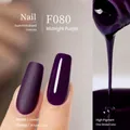 Vernis semi-permanent violet nuit F080 aux finitions mates et brillantes - F080 Pourpre de la Nuit Noire