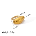Adjustable chunky irregular gold ring with polished finish and minimalist punk style - US 8 / Irregular Large Bold Style (NB-R2023178)