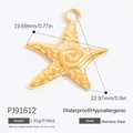 Gouden zeester hanger van roestvrij staal met afmetingen en waterdichte kenmerken - Zeestervorm-PJ91612