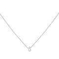 Minimalist silver finish capital letter G pendant necklace with polished surface - Steel G