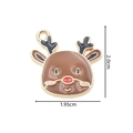 Christmas reindeer enamel alloy charm pendant for DIY bracelets measuring 1.95cm by 2.0cm - 2340 Cartoon Reindeer