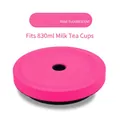 Matte rose fluorescent 10.1cm straw lid for 830ml stainless steel bubble tea cups - Fits 830ML Cups / Fluorescent Rose Red