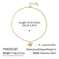 Dettagli dimensionali della collana con angelo in acciaio inossidabile ipoallergenico - Stile Pendente Angelo d'Oro (YYN025187)