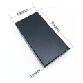 Minimalist black rectangle jewelry gift box with textured surface measuring 93x49x19mm - Black Gift Box