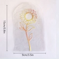 Detail view of sunflower prism window sticker with precise dimensions of 15cm by 9cm - RPS067: Gradient Sunflower Bag