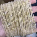 Strand of pale yellow faceted natural stone beads 2-3mm for DIY jewelry making - 23-Citrine (Natural)