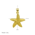 Detailansicht Gold Seestern-Anhänger mit Maßen 21x29mm und Gewicht 2,8g Spezifikationen - DN241003-C (Seesternanhänger)