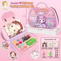 Washable princess makeup set for girls with pink heart-shaped bag and DIY diamond art kits - Sweet Princess DIY Makeup Bag