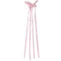 Pink ribbon bow hair clip in soft satin fabric with long streamers for elegant styling - Z241 Long Streamer Style / Light Pink