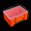 Scatola portaoggetti in plastica arancione con maniglia grigia e misure 25,1x18,9x12 cm - 25.1*18.9*12cm / Arancione