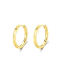 Polierte S925 Sterling Silber Creolen mit Goldbeschichtung und S925 Stempel - 925er Silber / Gold