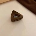 Matte dark brown triangle hair claw clip with elegant minimalist geometric design - Dark Brown Triangle(FJ275)